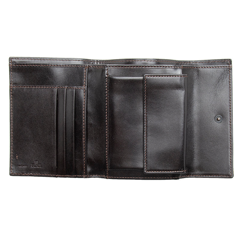 Fendi Zucca Trifold Compact Wallet - FINAL SALE (SHF-12797)