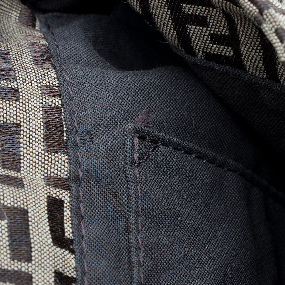 Fendi Zucchino Mini Baguette Bag (SHF-18855)