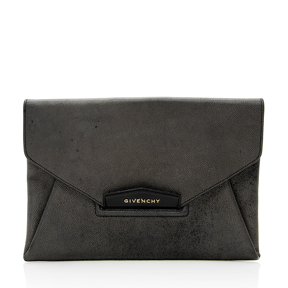 Givenchy Lambskin Antigona Envelope Medium Clutch (SHF-18971)