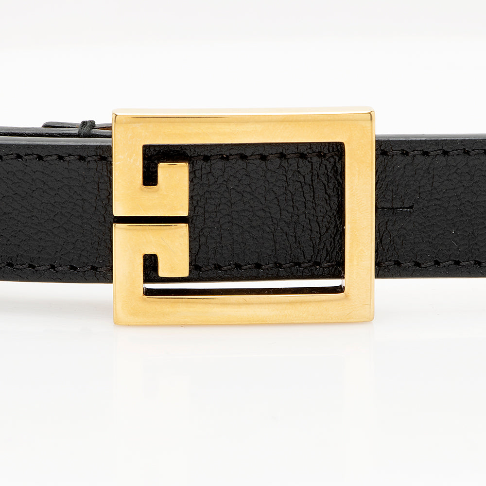 Givenchy Leather Double G Belt - Size 36 / 90 (SHF-19069)