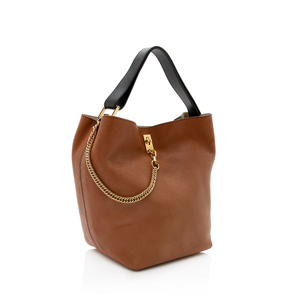 Givenchy Leather GV Bucket Bag (SHF-22089)