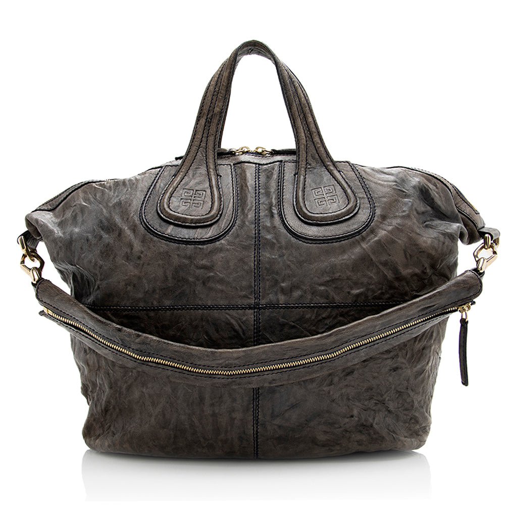Givenchy Leather Nightingale Medium Satchel (SHF-20720)