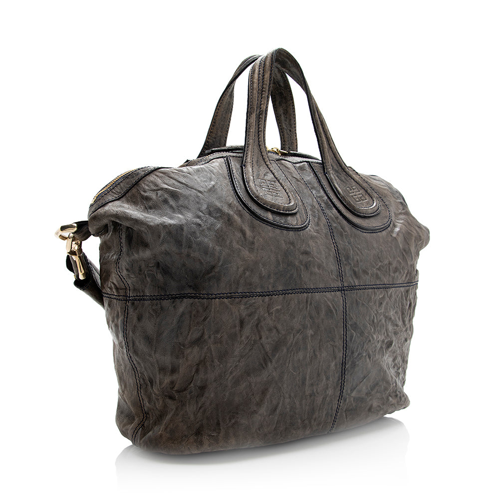 Givenchy Leather Nightingale Medium Satchel (SHF-20720)