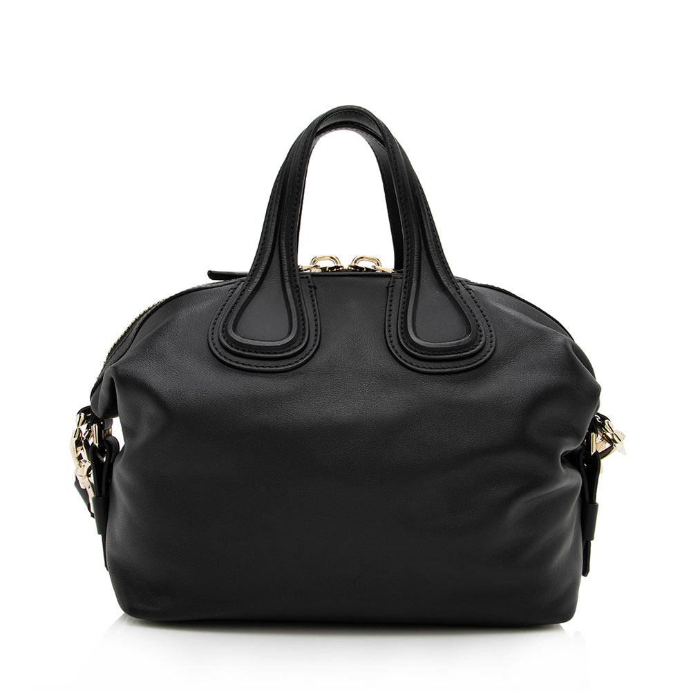 Givenchy Leather Studded Nightingale Small Satchel (SHF-16428)