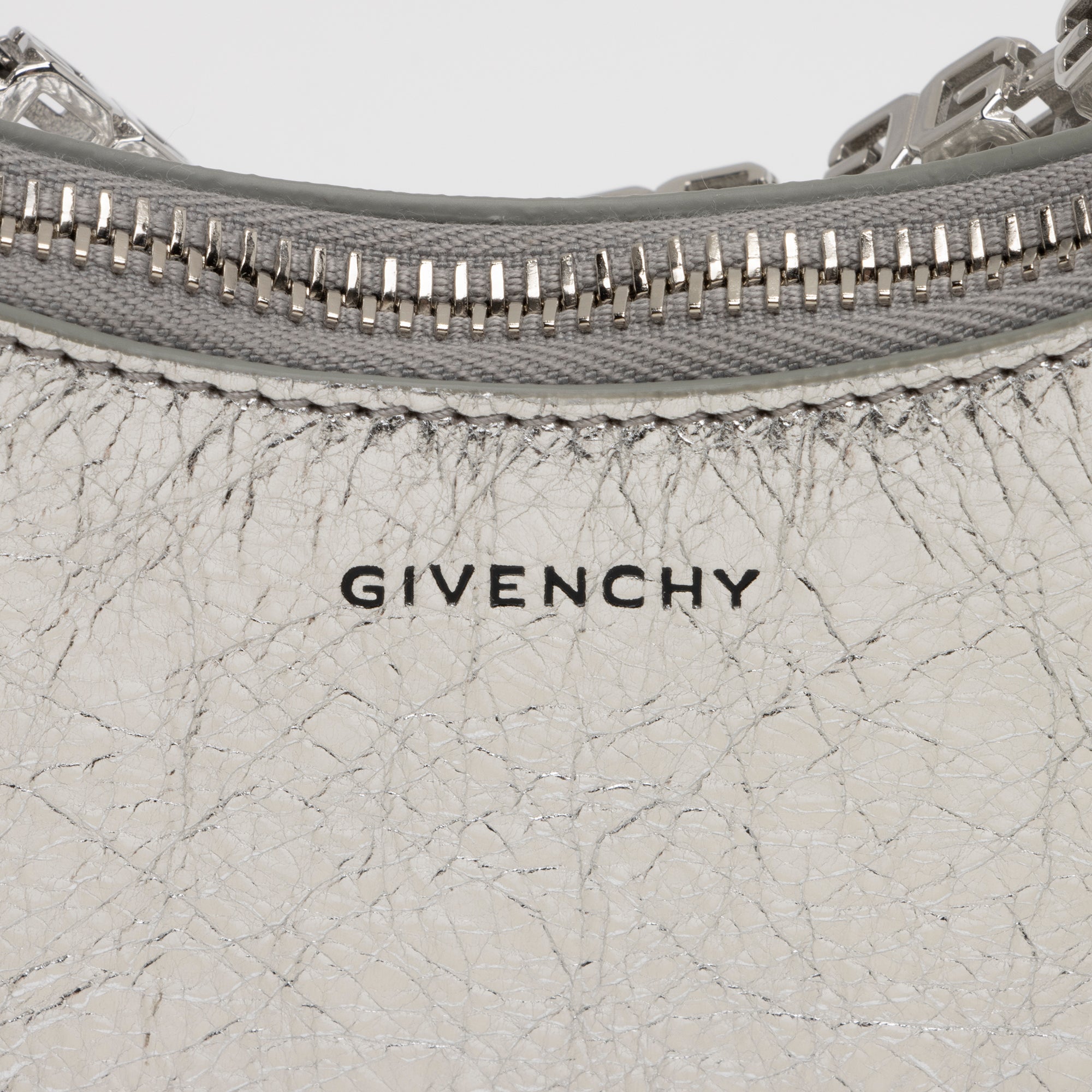 Givenchy Metallic Calfskin Moon Cut Out Mini G Cube Chain Bag (SHF-cJqTKf)