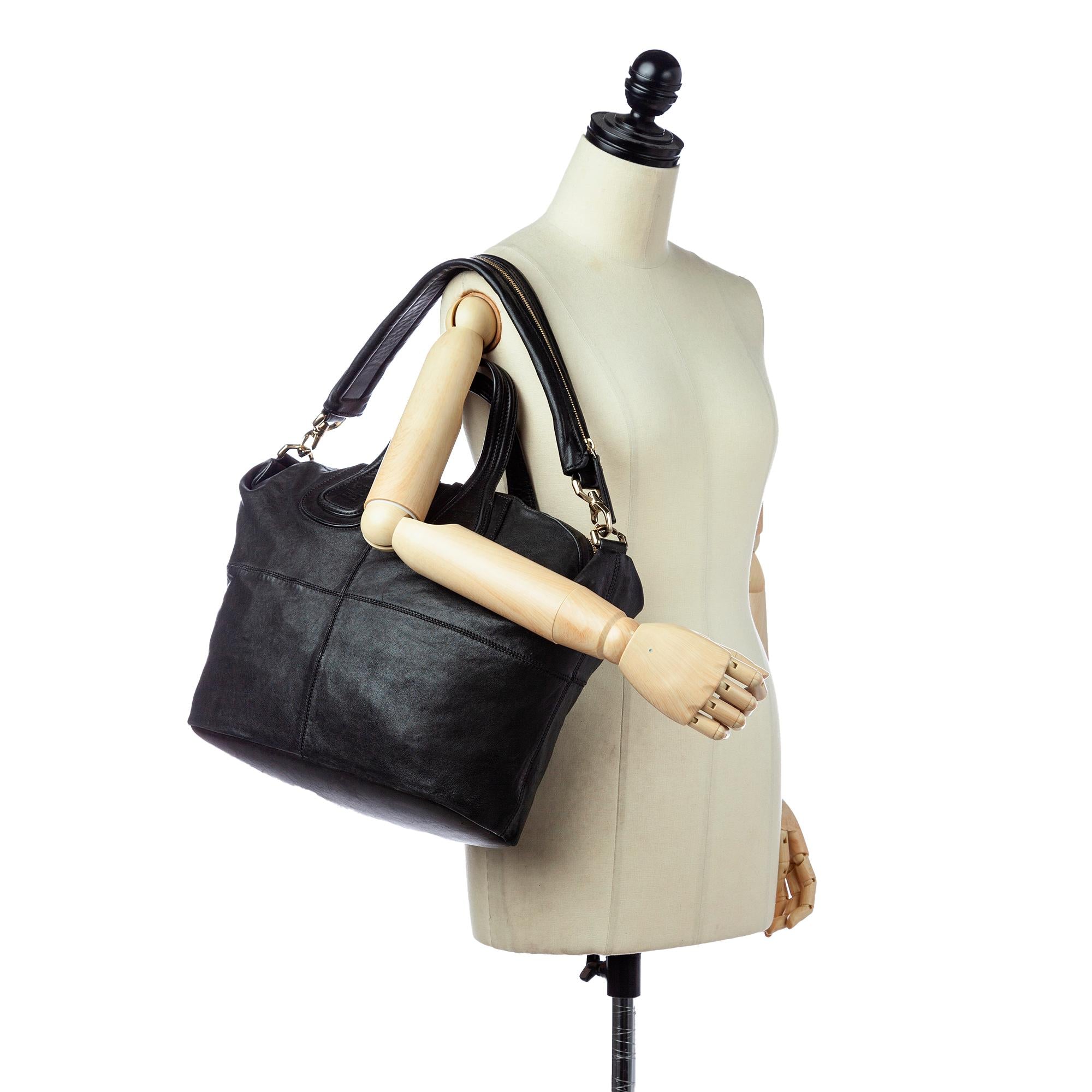 Givenchy Nightingale Leather Satchel (SHG-29688)