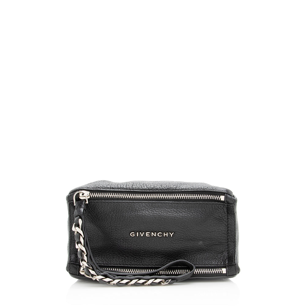 Givenchy Rubber Effect Calfskin Pandora Wristlet (SHF-20628)