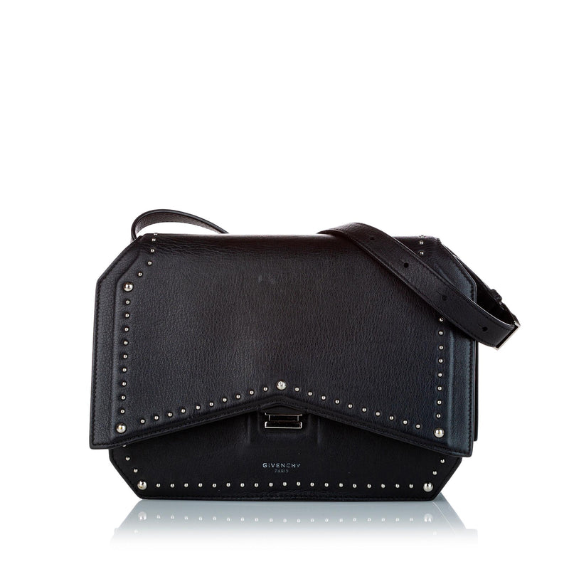 Givenchy Studded Bow Cut Leather Shoulder Bag (SHG-27612)