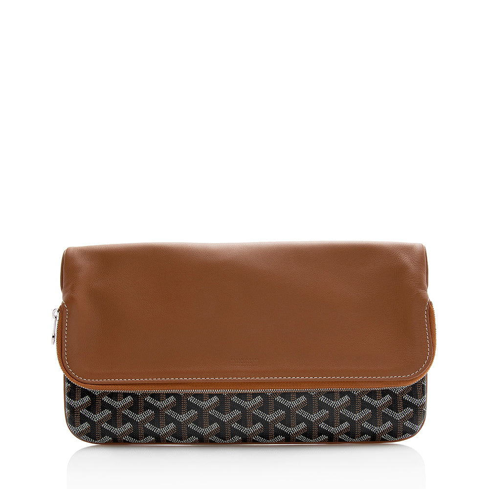 Goyard Goyardine Canvas Saint Marie Soft Clutch (SHF-22150)