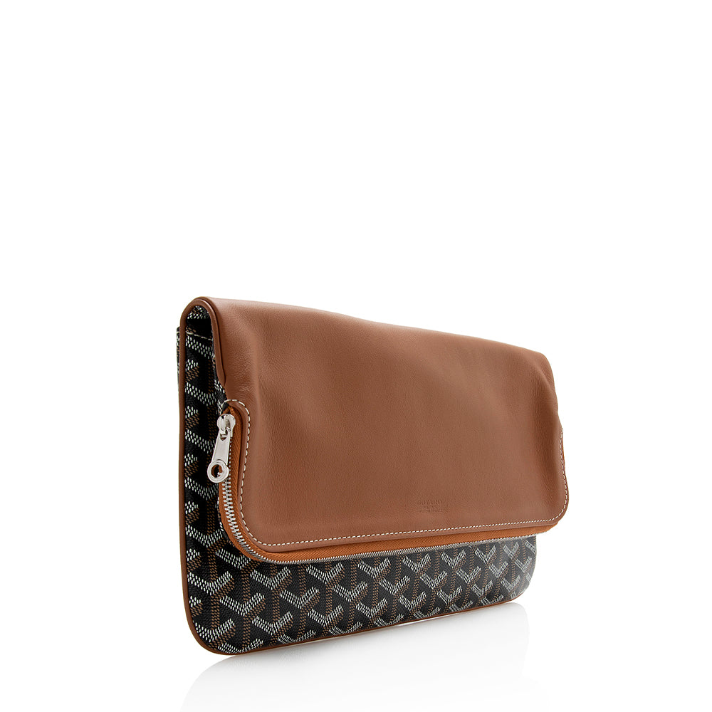 Goyard Goyardine Canvas Saint Marie Soft Clutch (SHF-22150)