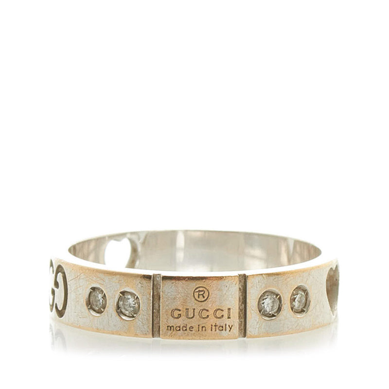 Gucci 18K Diamond Icon Amor Ring - 5 (SHG-35941)