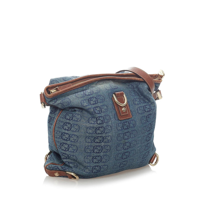 Gucci Abbey D-Ring Denim Crossbody Bag (SHG-31580)