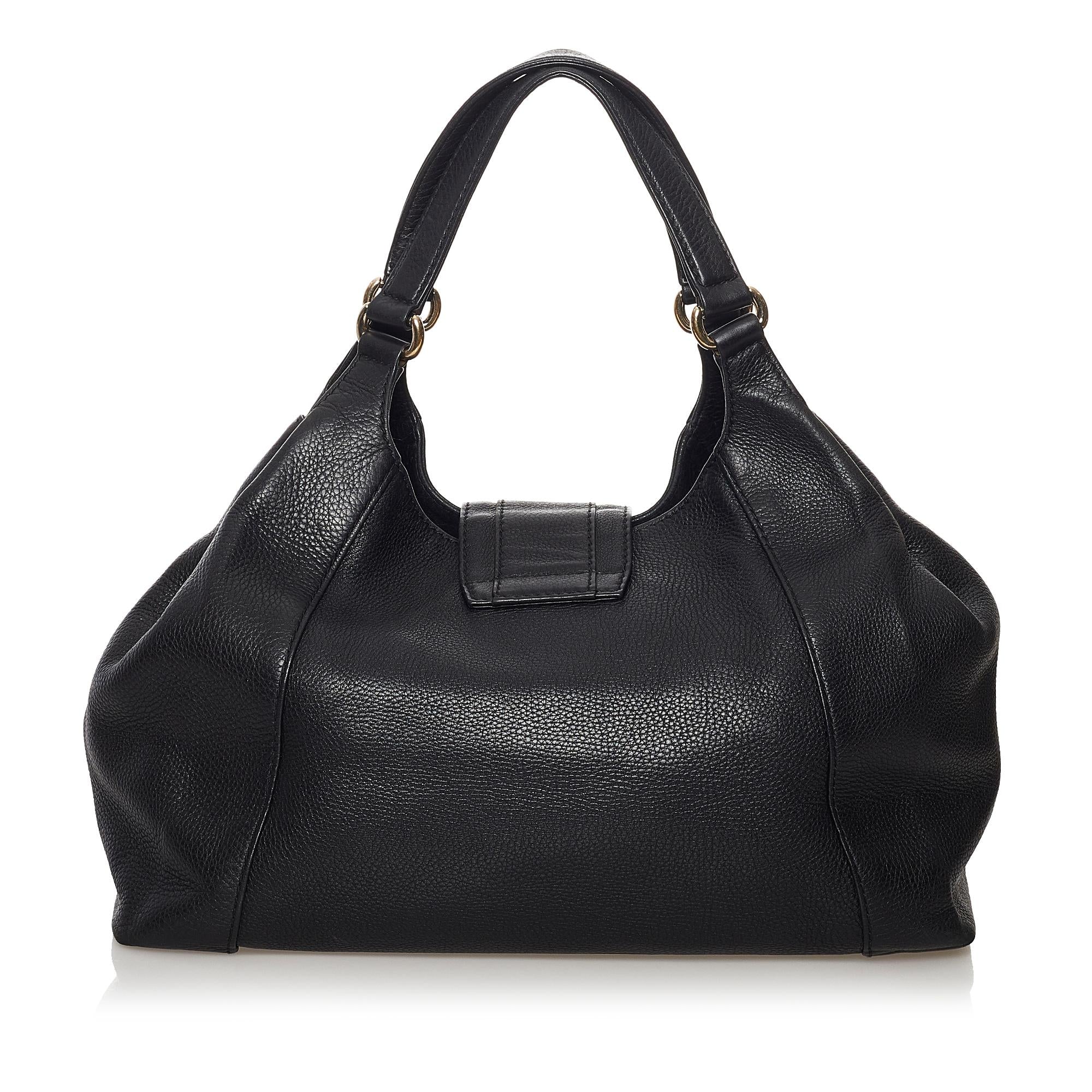 Gucci Abbey D-Ring Leather Shoulder Bag (SHG-32725)