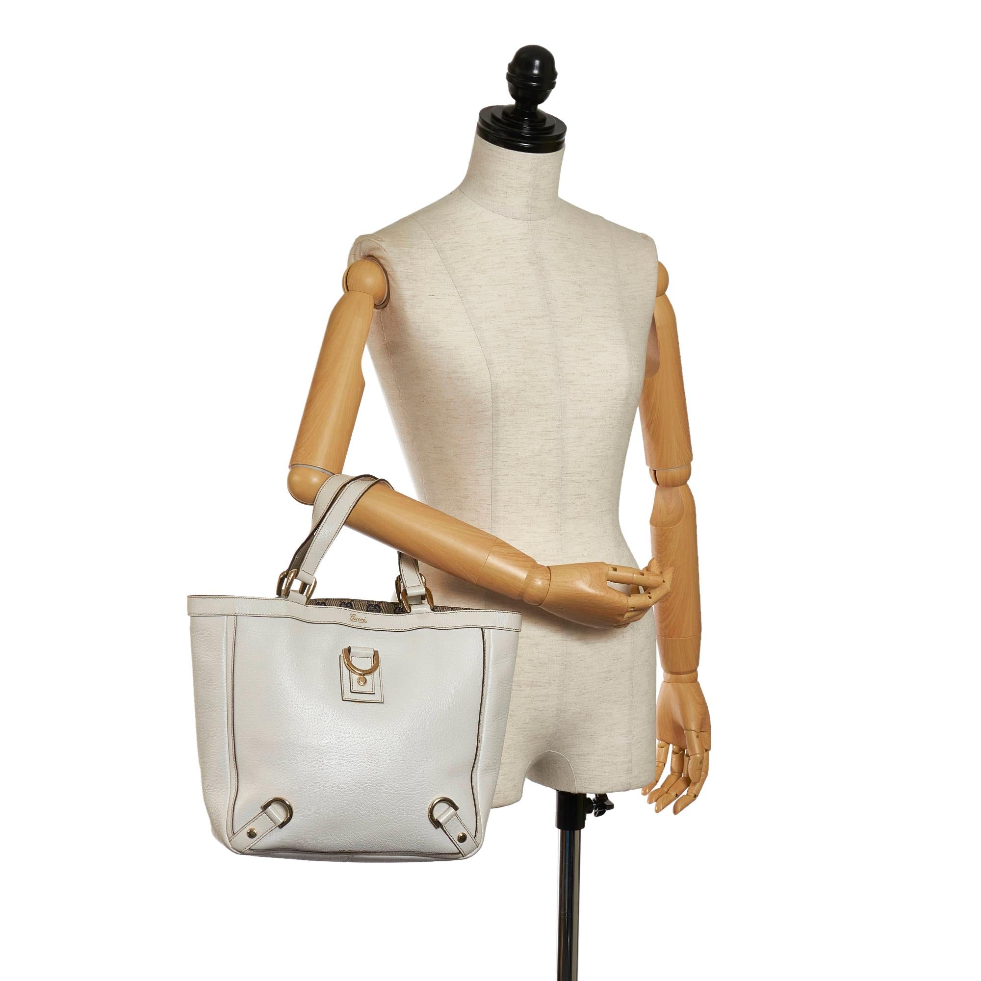 Gucci Abbey-D Ring Leather Tote (SHG-32869)