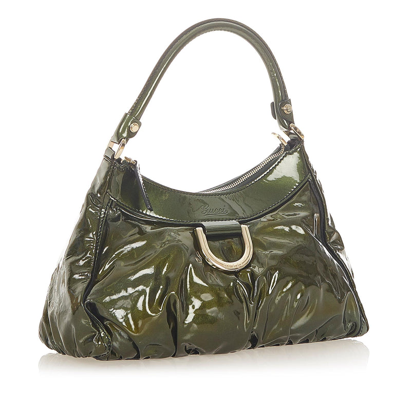 Gucci Abbey D-Ring Patent Leather Shoulder Bag (SHG-19497)