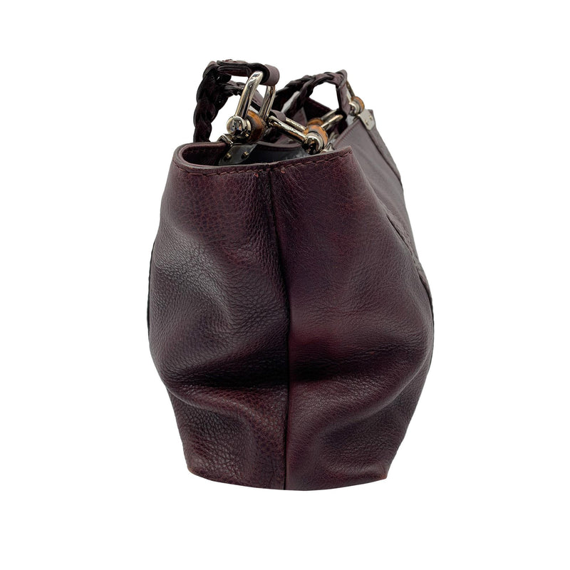 Gucci Bamboo Bar Leather Tote Bag (SHG-36986)