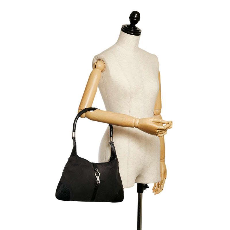 Gucci Bamboo Canvas Jackie Shoulder Bag (SHG-31465)