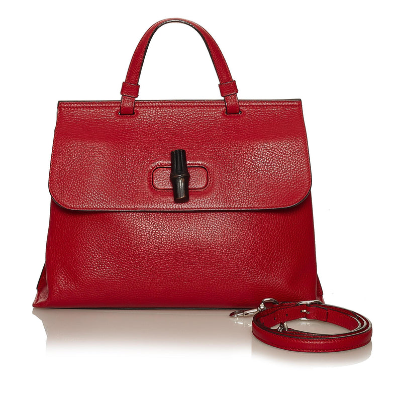 Gucci Bamboo Daily Leather Satchel (SHG-29539)