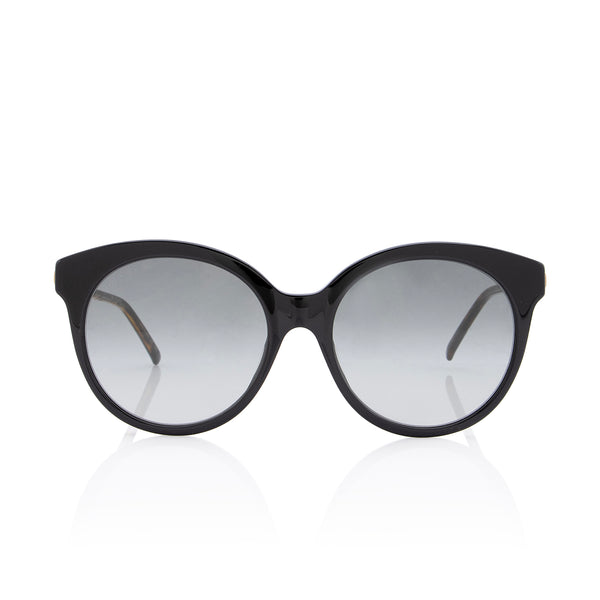 Gucci Bamboo Effect Interlocking G Round Cat Eye Sunglasses (SHF-J46BDC)