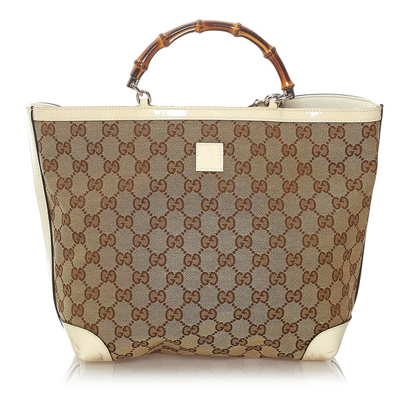 Gucci Bamboo GG Canvas Handbag (SHG-27277)