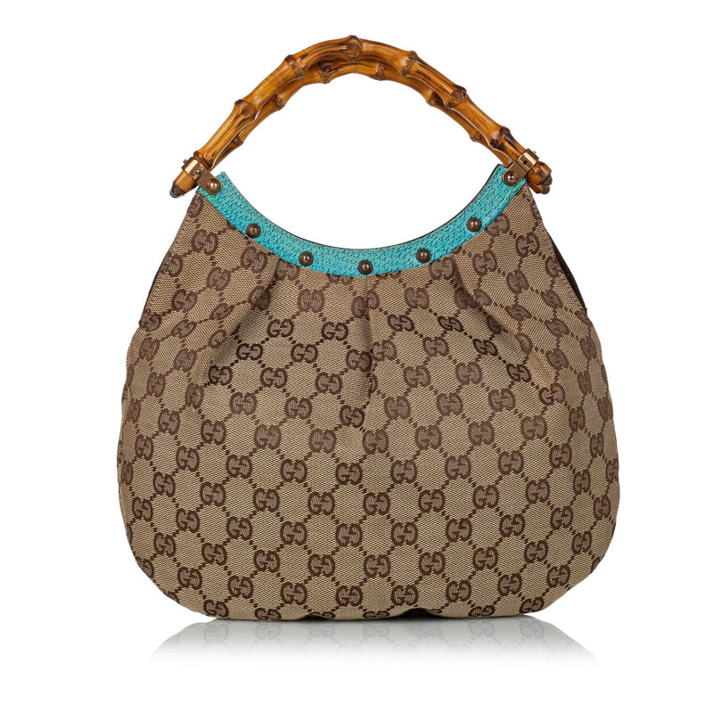 Gucci Bamboo GG Canvas Handbag (SHG-29250)
