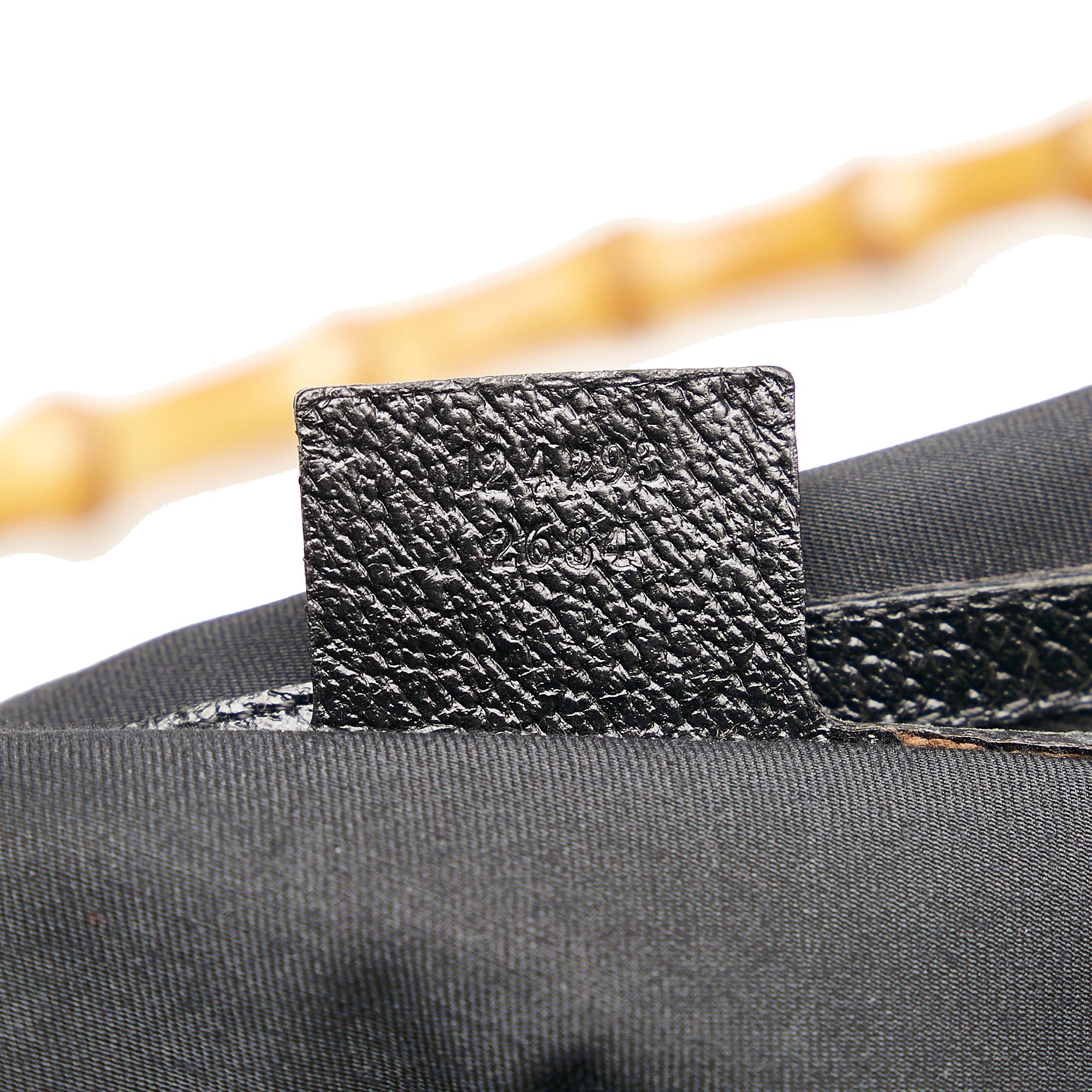 Gucci Bamboo GG Canvas Hobo Bag (SHG-yNeroE)