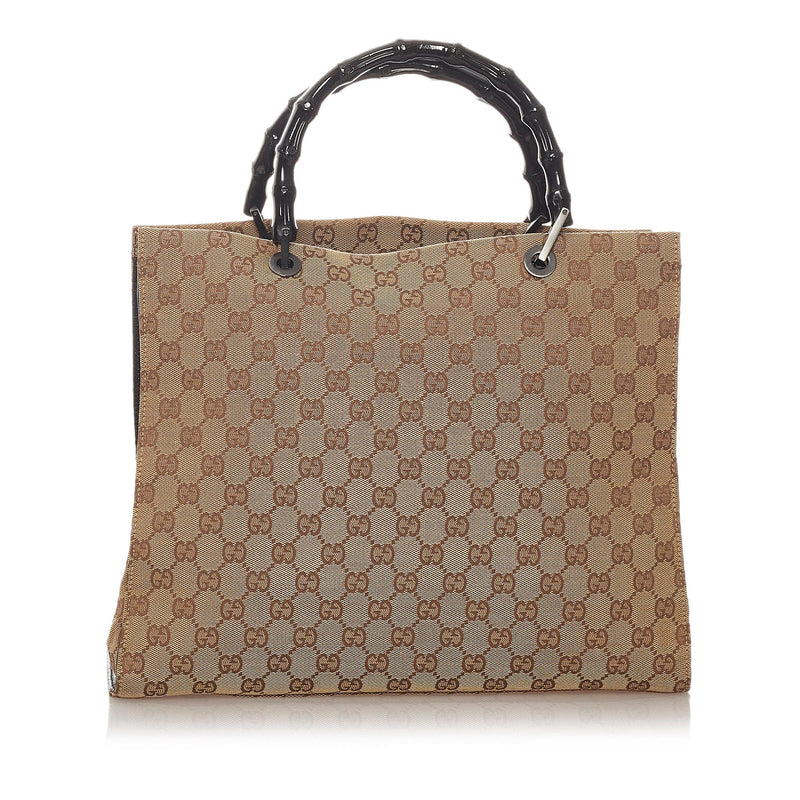 Gucci Bamboo GG Canvas Tote Bag (SHG-27361) – LuxeDH