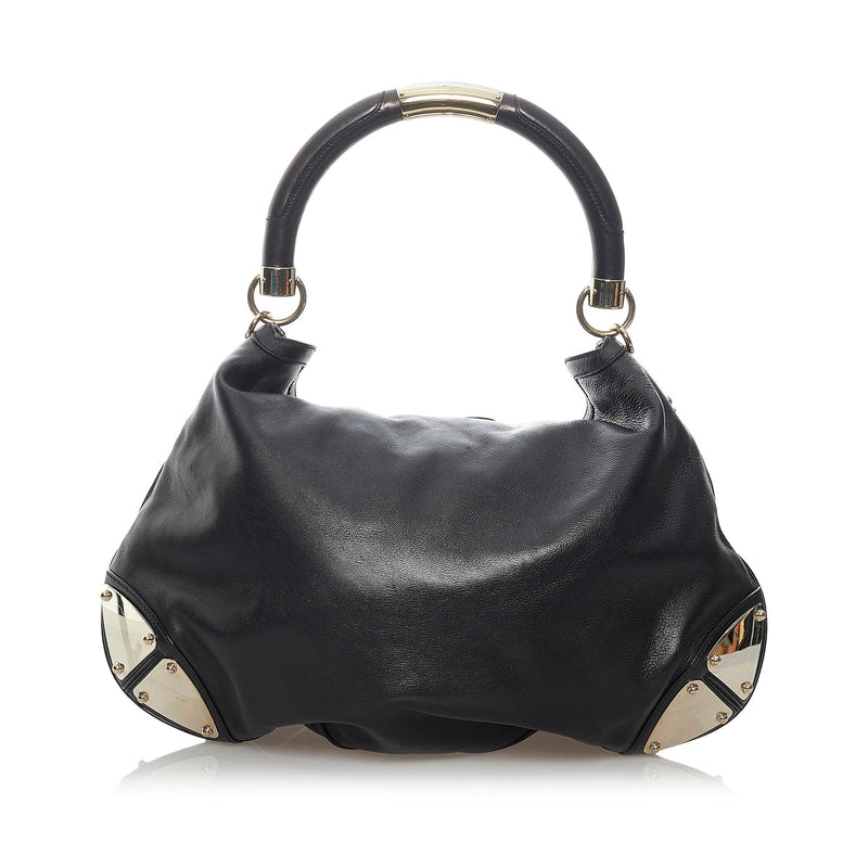 Gucci Bamboo Indy Leather Hobo Bag (SHG-29680)
