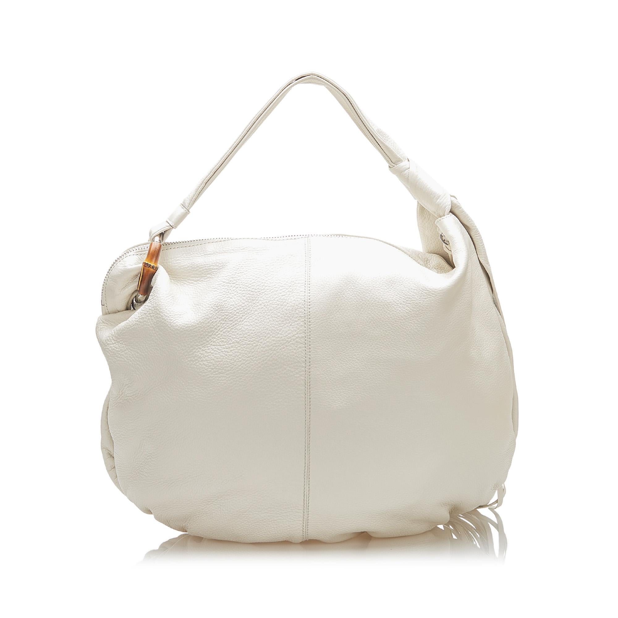 Gucci Bamboo Jungle Leather Hobo Bag (SHG-22342)