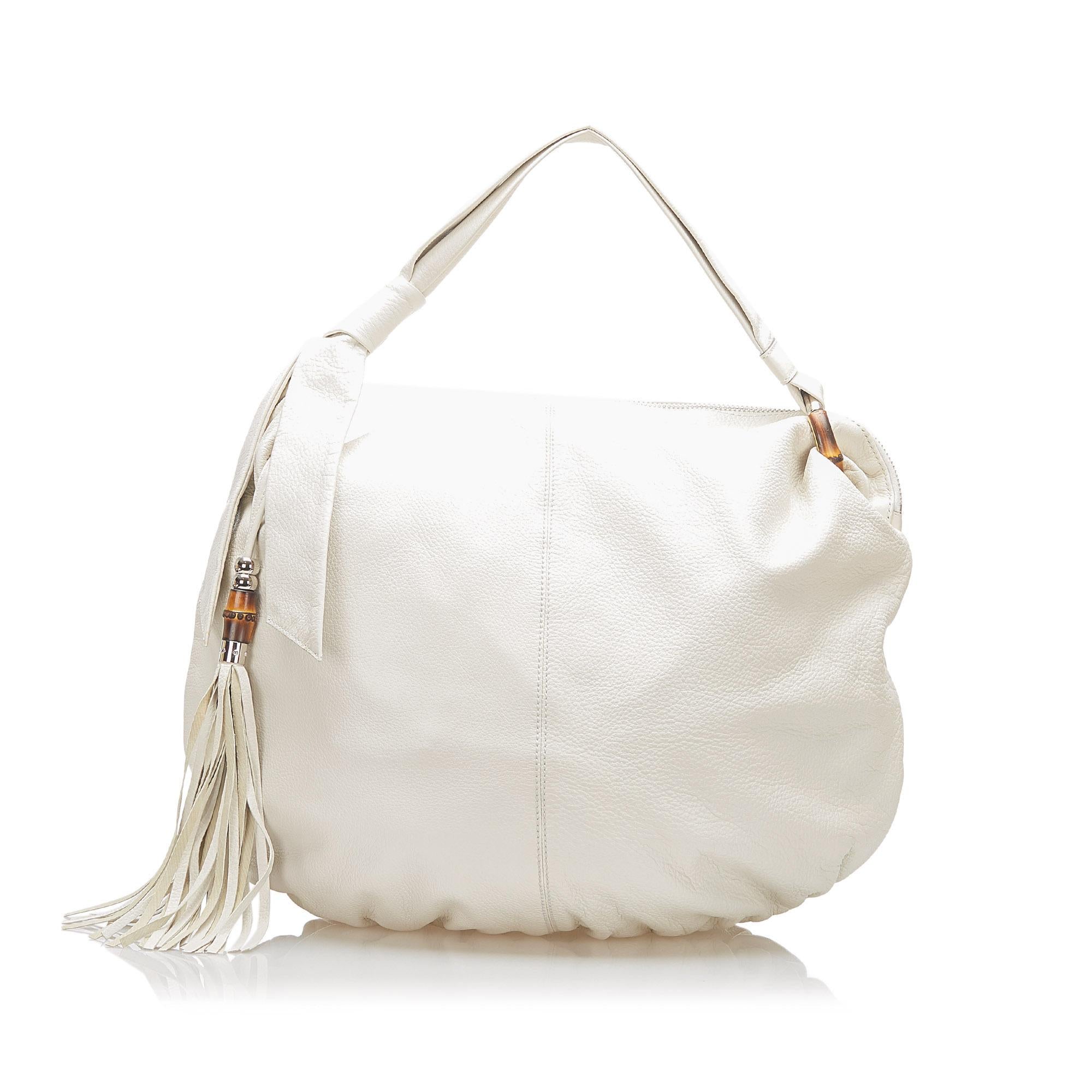 Gucci Bamboo Jungle Leather Hobo Bag (SHG-22342)