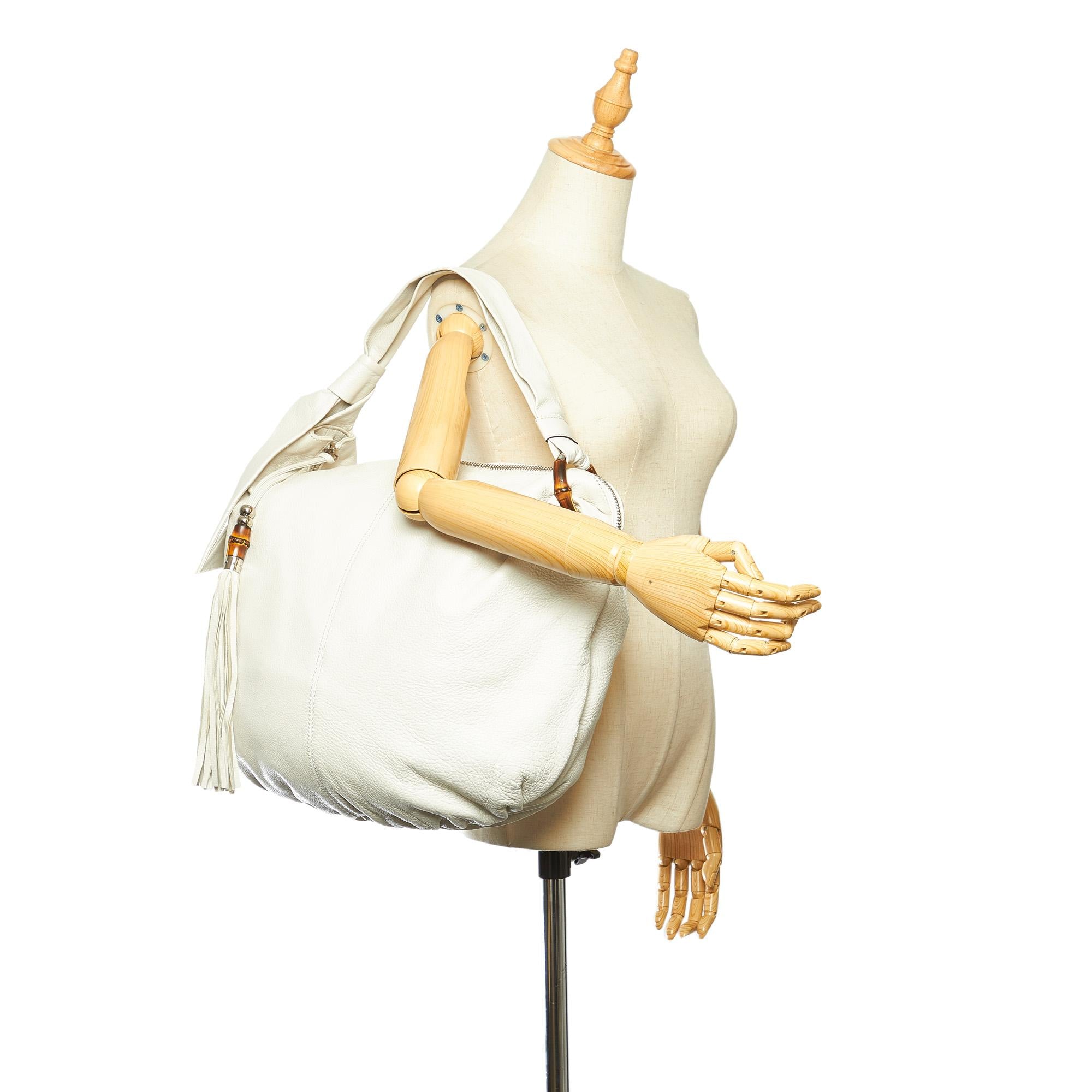 Gucci Bamboo Jungle Leather Hobo Bag (SHG-22342)