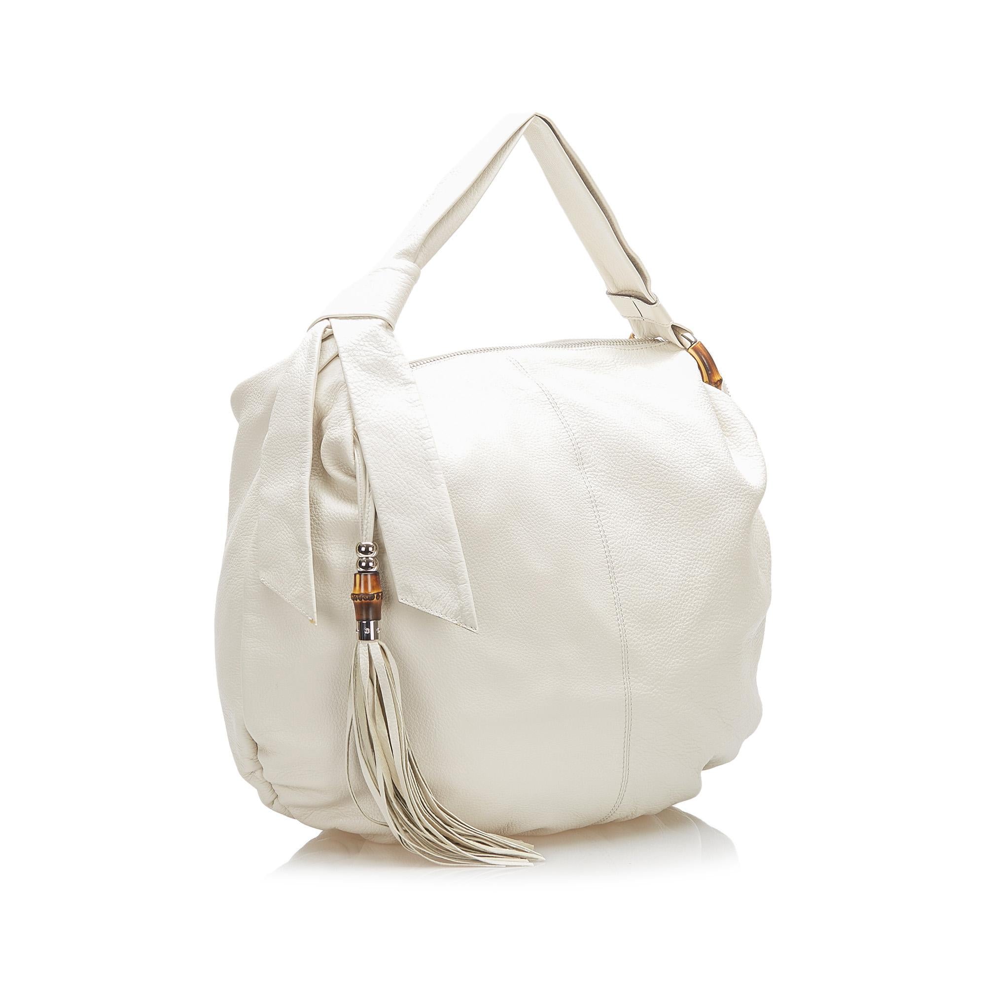 Gucci Bamboo Jungle Leather Hobo Bag (SHG-22342)