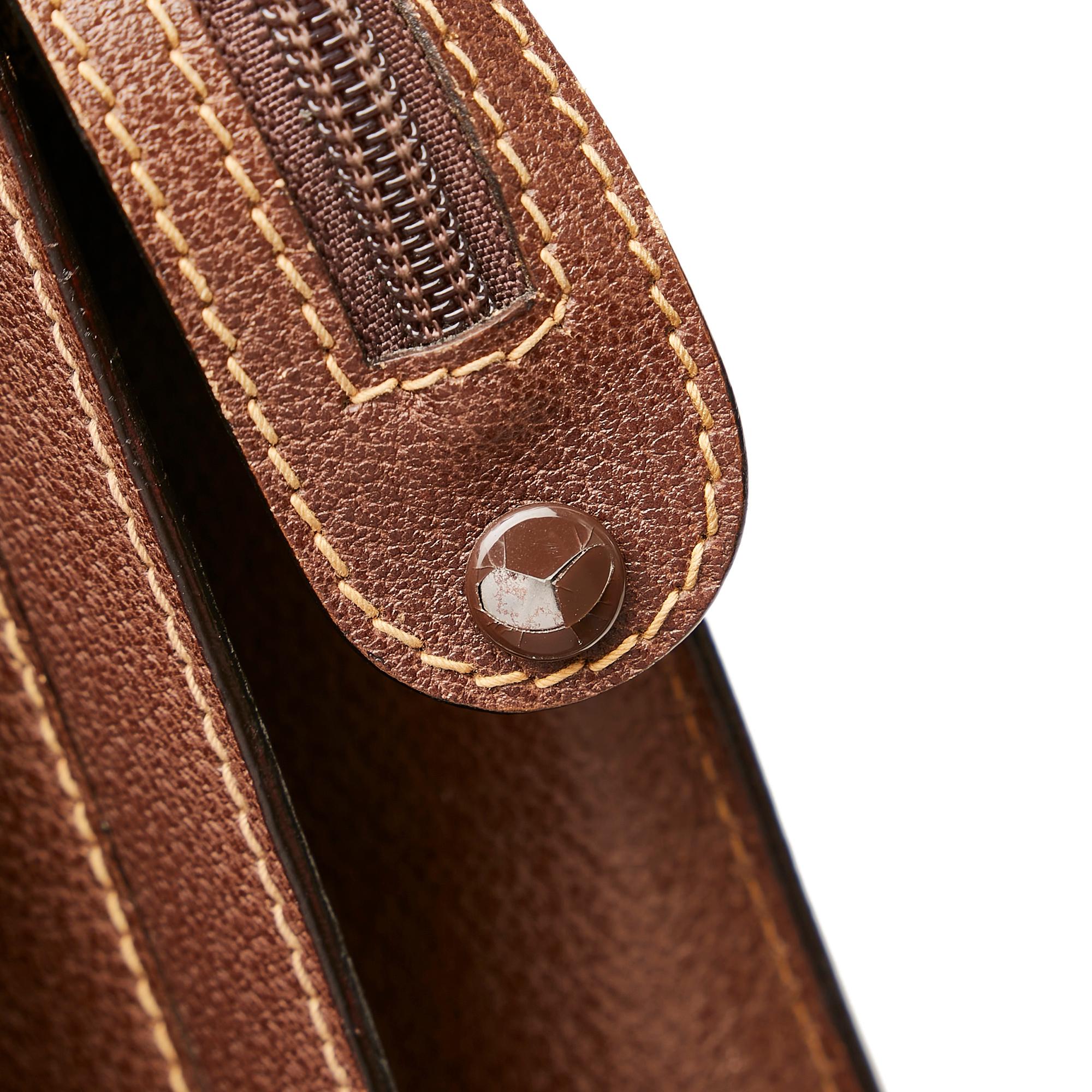 Gucci Bamboo Leather Briefcase (SHG-32849)