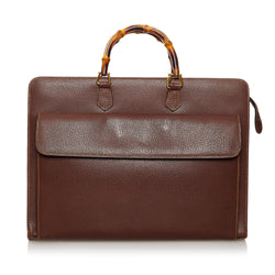 Gucci Bamboo Leather Briefcase (SHG-32849)