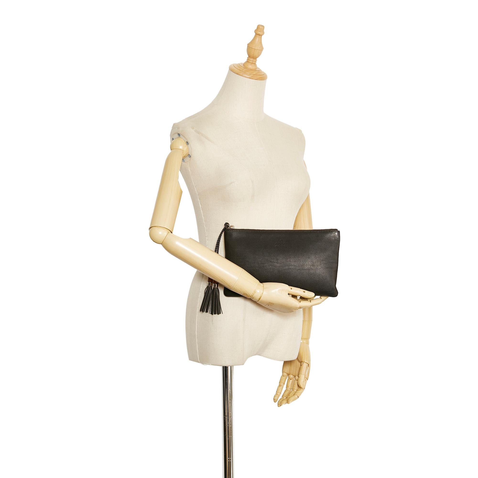 Gucci Bamboo Leather Clutch (SHG-q8nBjv)