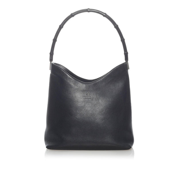Gucci Bamboo Leather Shoulder Bag (SHG-30827)