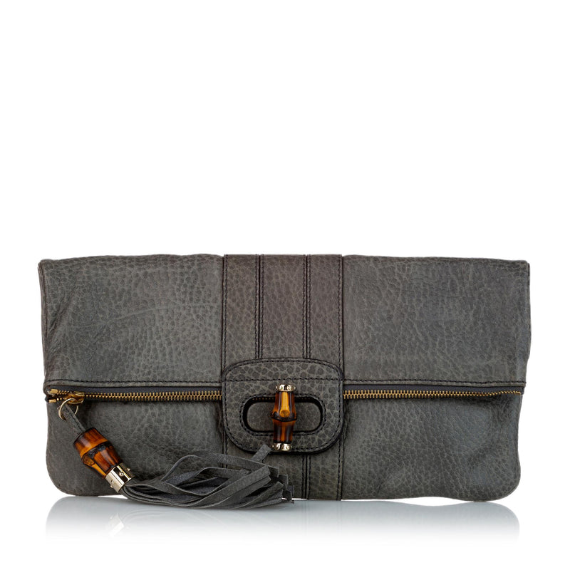 Gucci Bamboo Lucy Leather Clutch Bag (SHG-28447) – LuxeDH