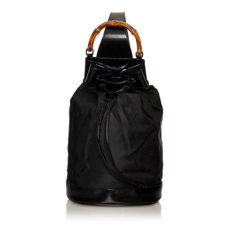 Gucci Bamboo Nylon Bucket Bag (SHG-28685)