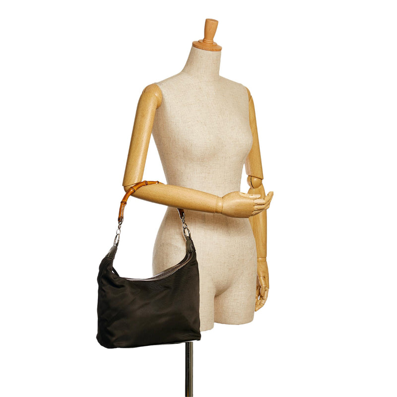 Gucci Bamboo Nylon Shoulder Bag (SHG-sbzy7I)