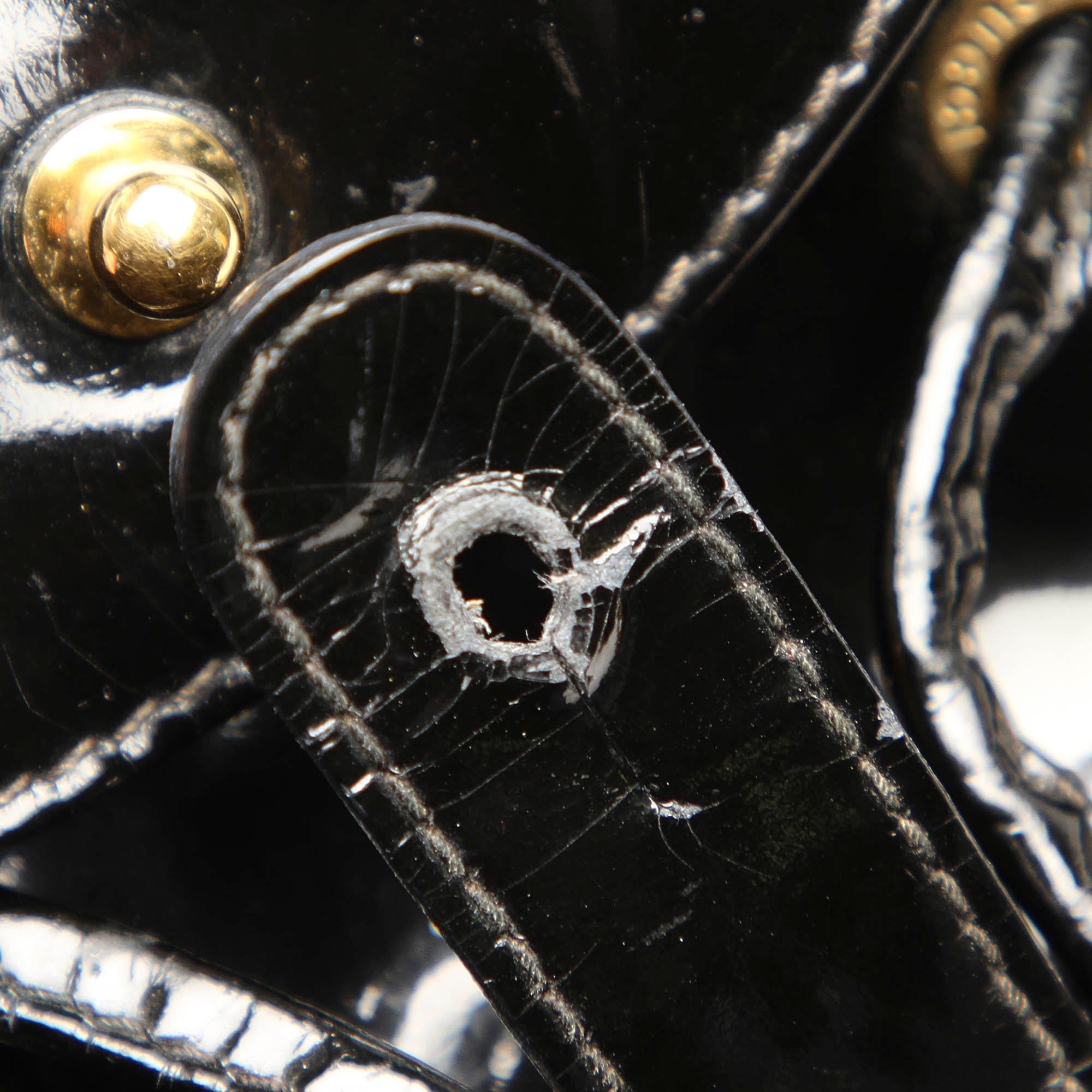 Gucci Bamboo Patent Leather Drawstring Backpack (SHG-32189)