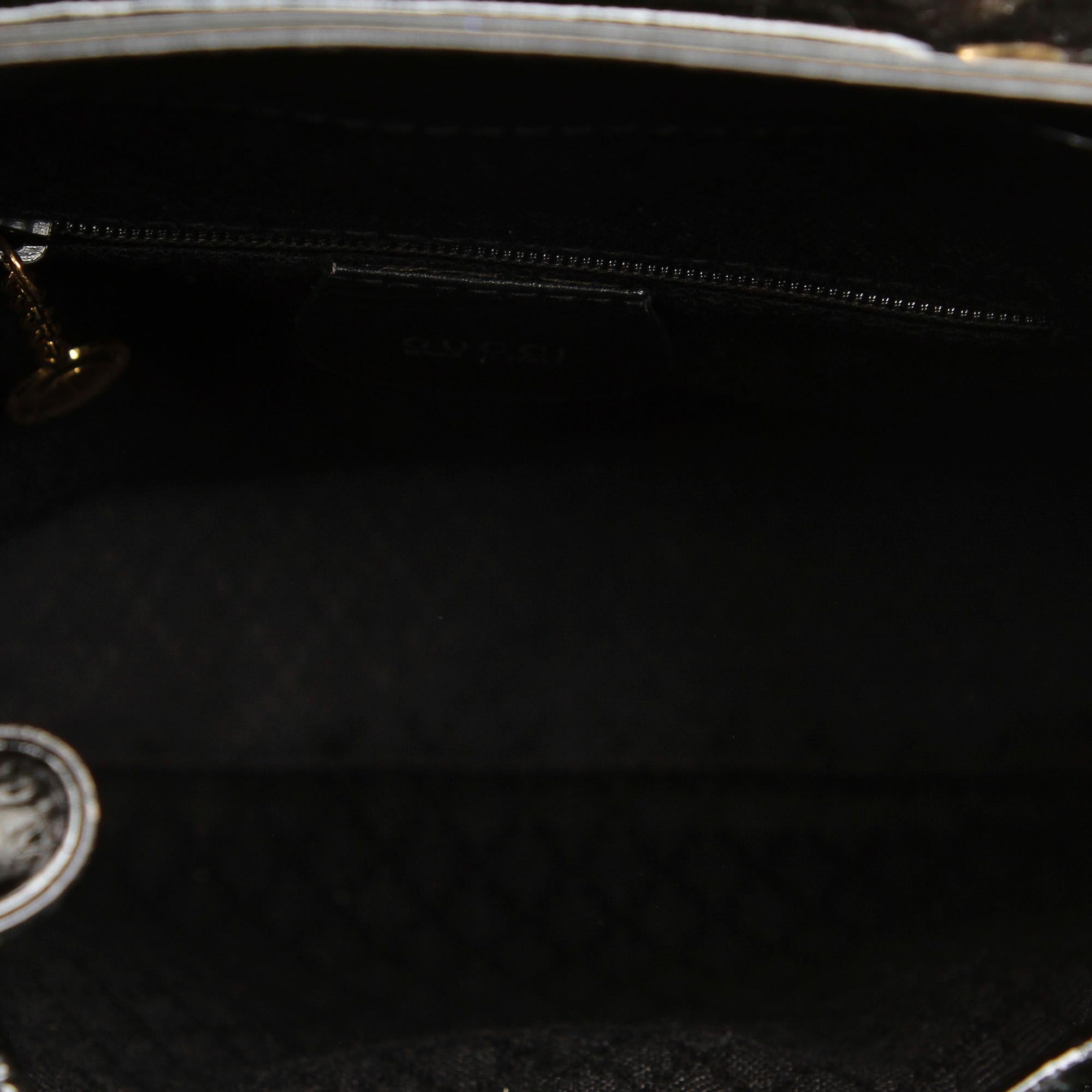 Gucci Bamboo Patent Leather Drawstring Backpack (SHG-32189)