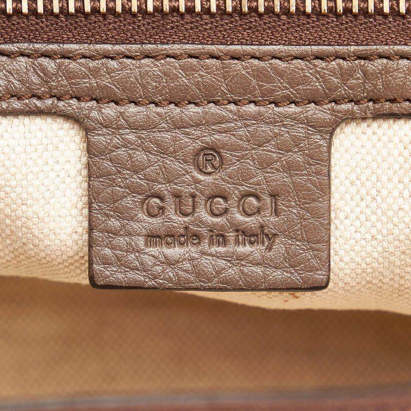 Gucci Bamboo Shopper Leather Satchel (SHG-25987)