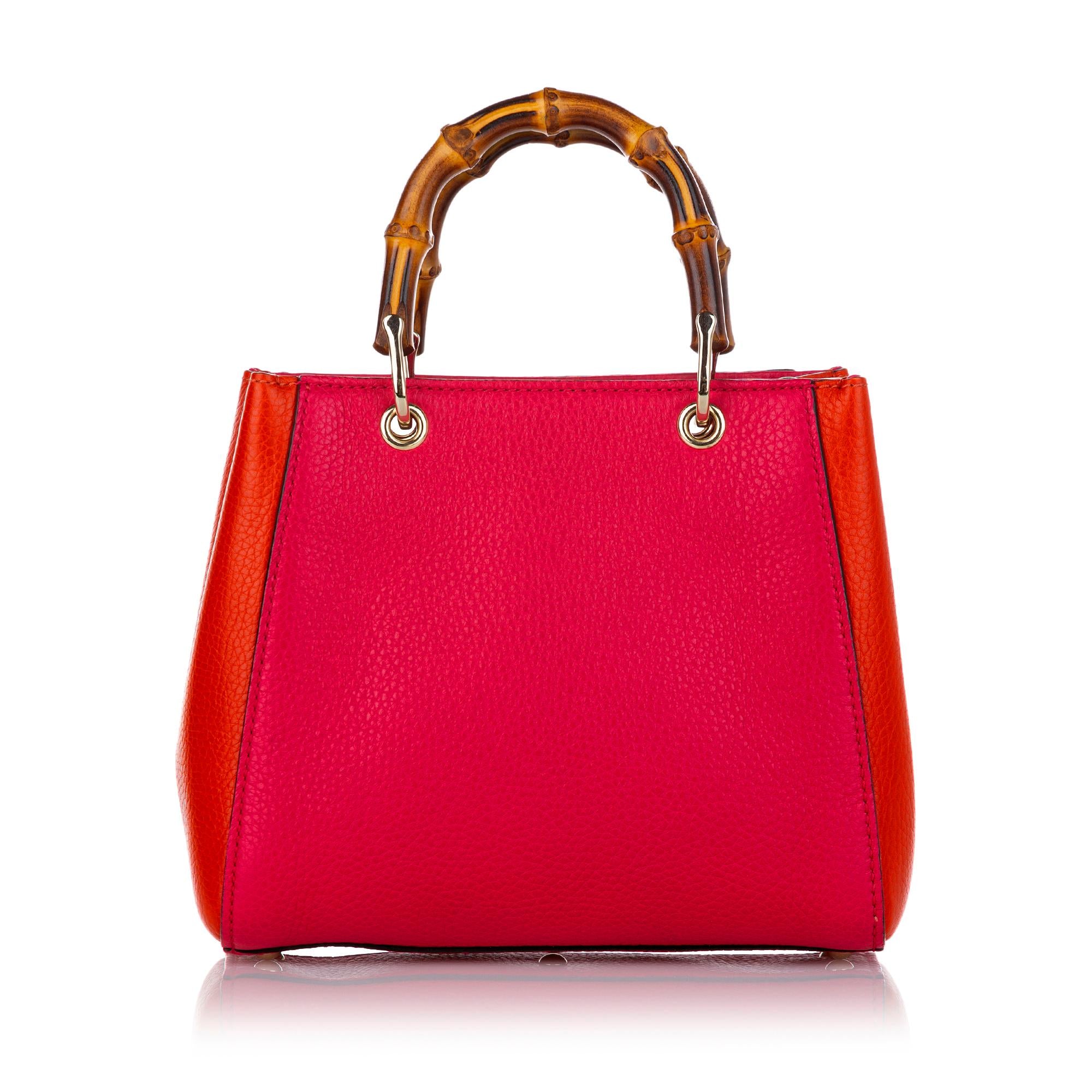 Gucci Bamboo Shopper Leather Satchel (SHG-26181)