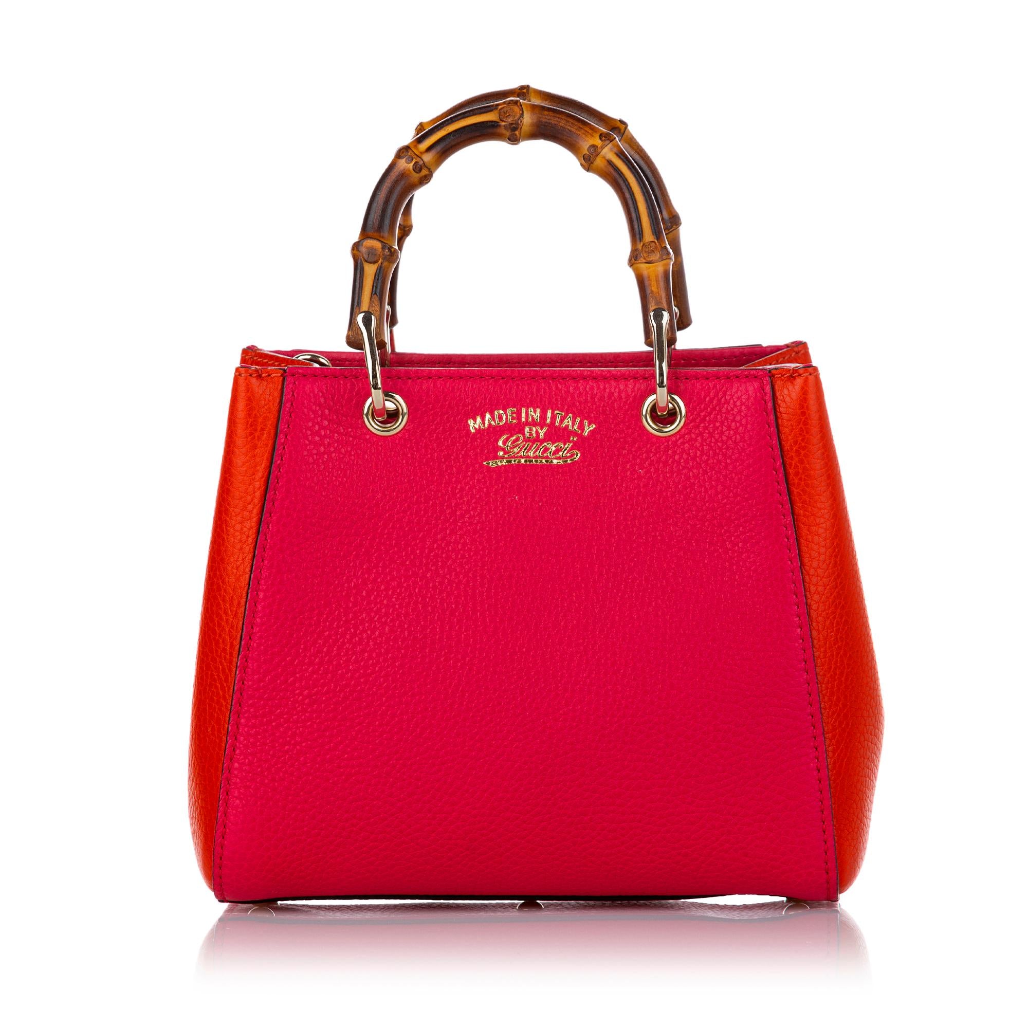 Gucci Bamboo Shopper Leather Satchel (SHG-26181)