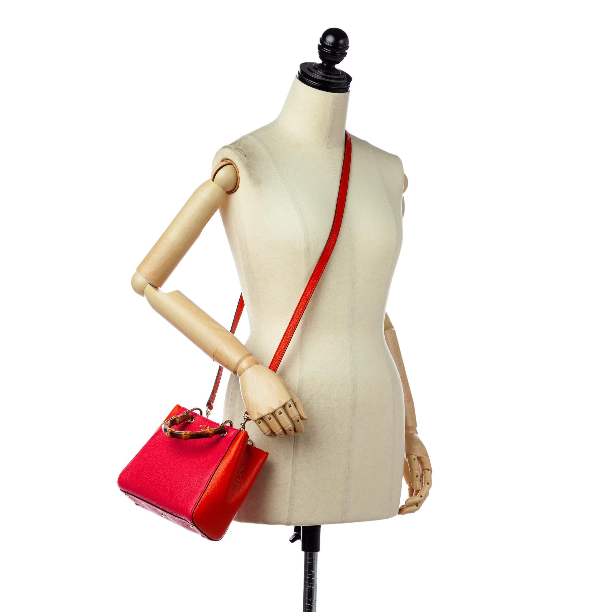 Gucci Bamboo Shopper Leather Satchel (SHG-26181)