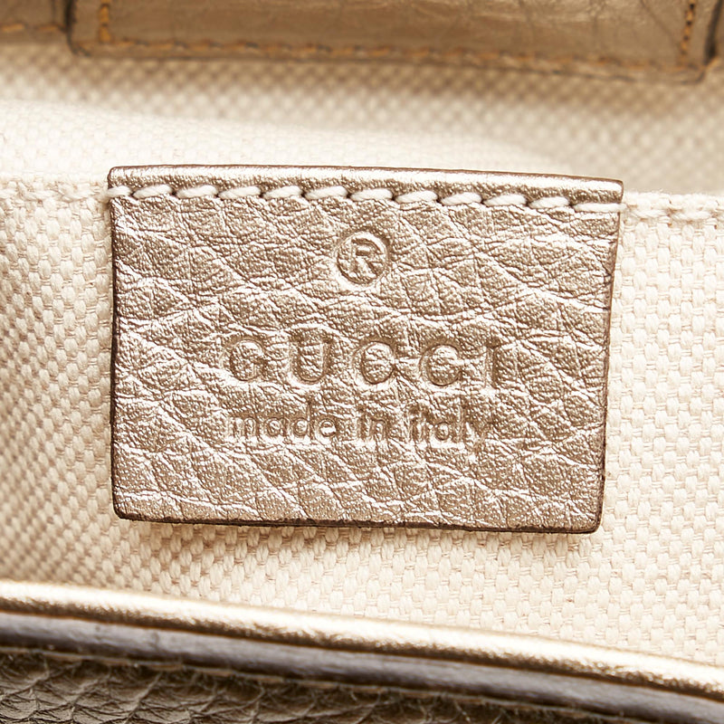 Gucci Bamboo Shopper Leather Satchel (SHG-27069)
