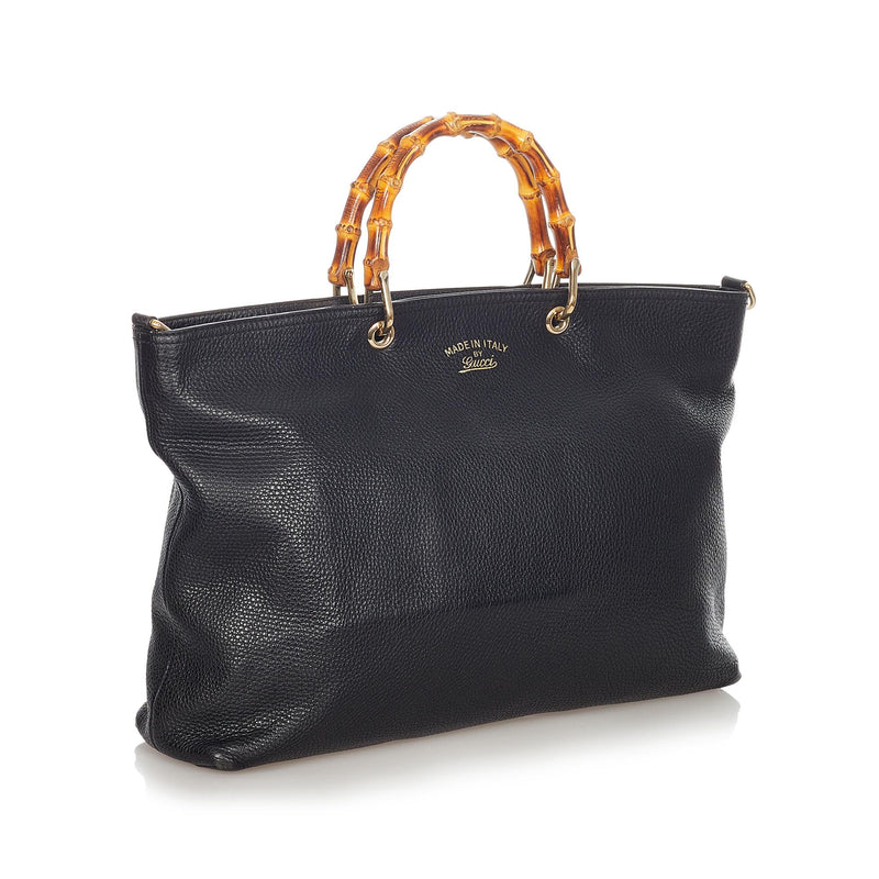 Gucci Bamboo Shopper Leather Tote Bag (SHG-23597)