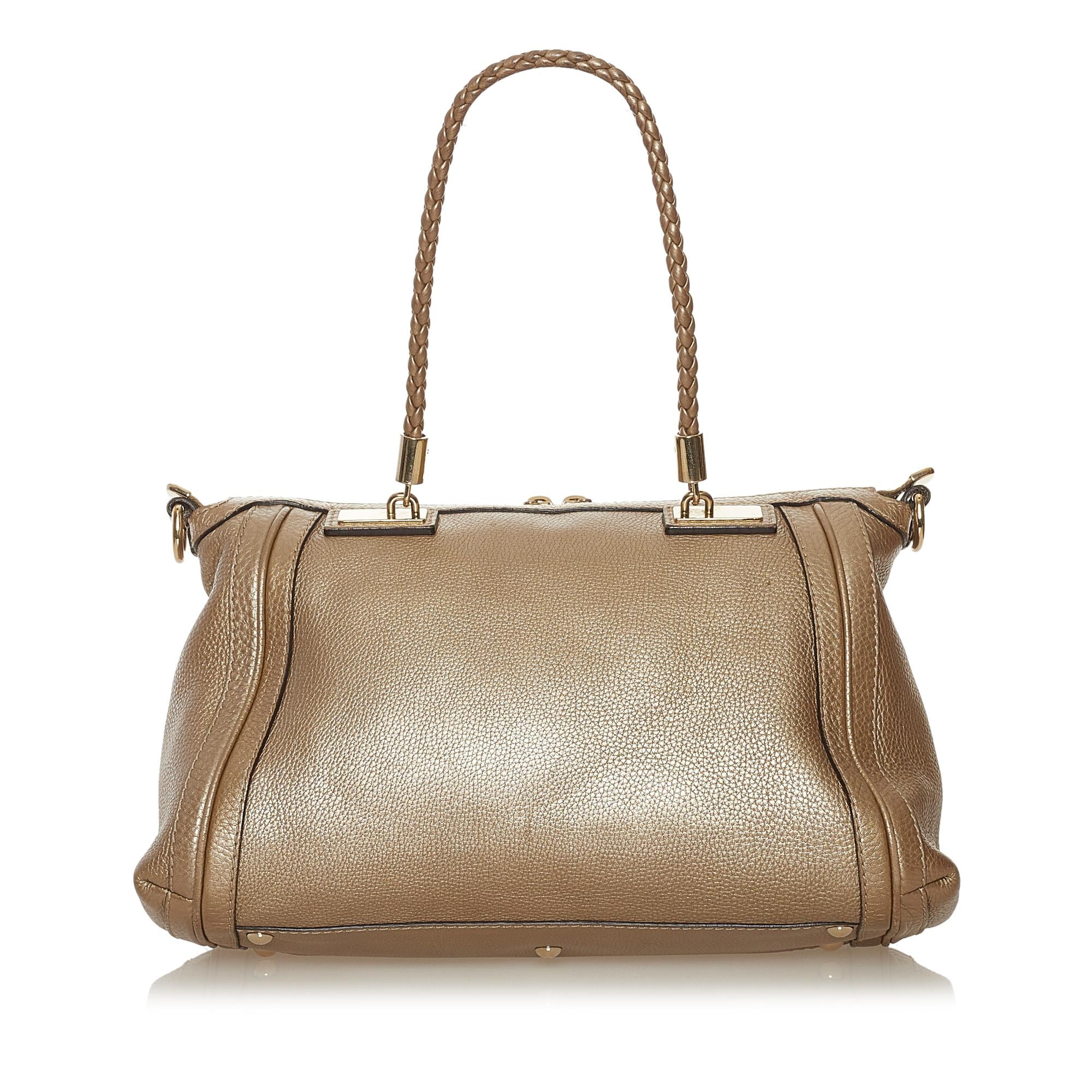 Gucci Bella Leather Satchel (SHG-34976)