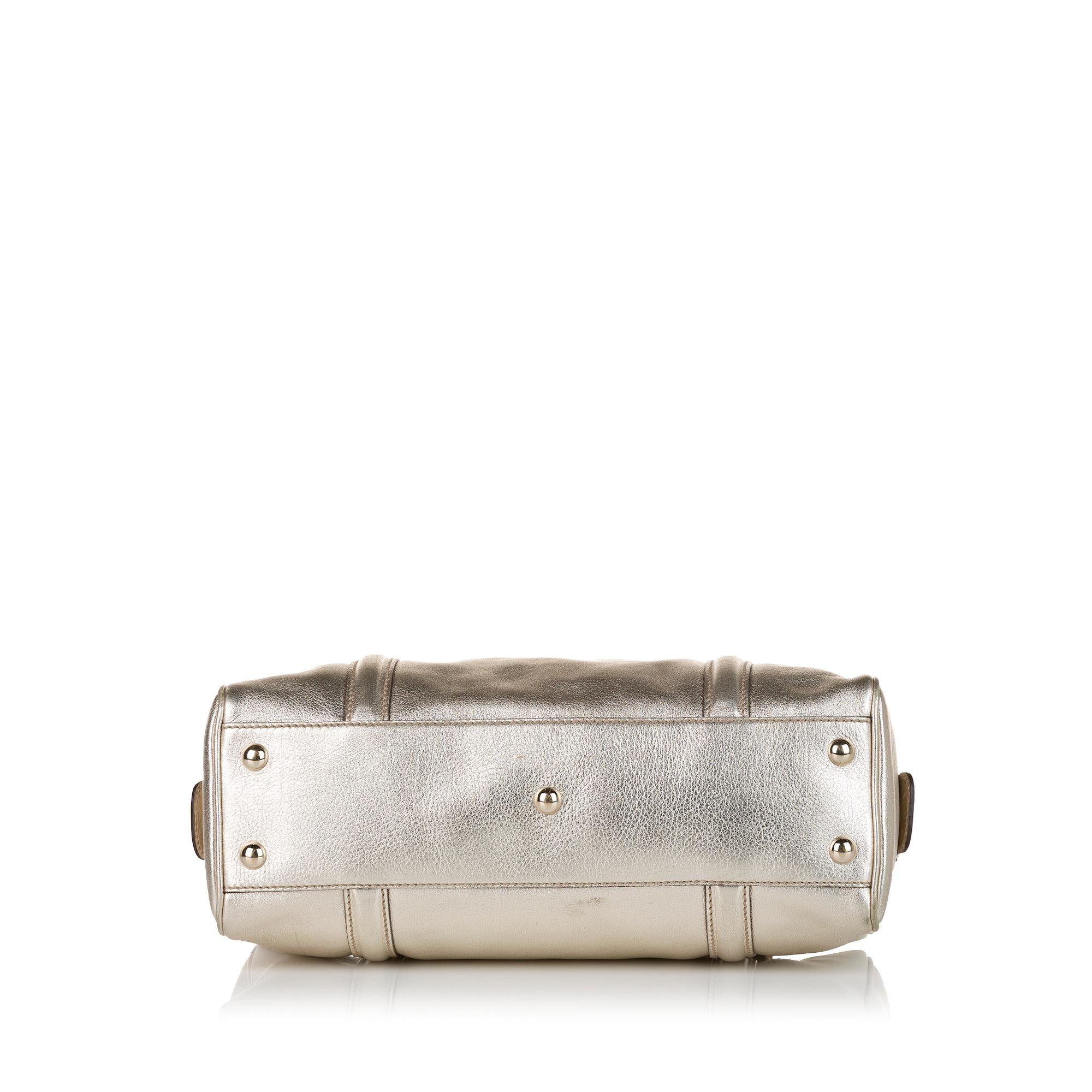 Gucci Britt Leather Boston Bag (SHG-34948)