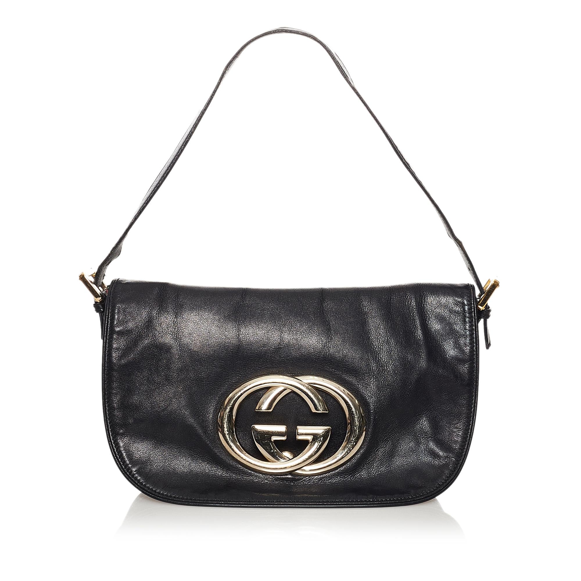 Gucci Britt Leather Shoulder Bag (SHG-32298)